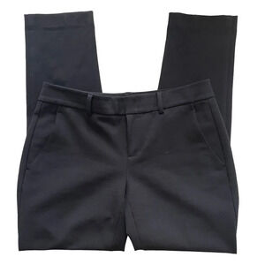 Vince black stretch cotton midrise slim trouser pants ‎ 2